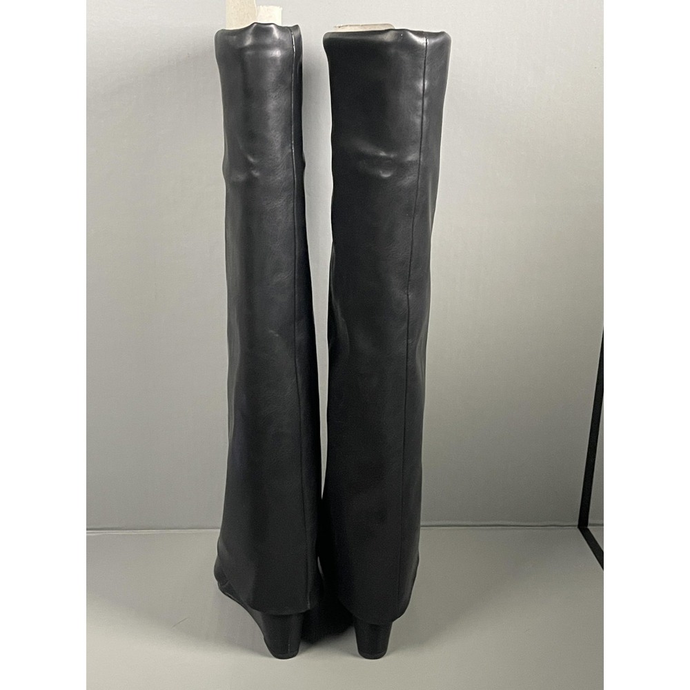 Madden Girl Boots Womens Size 5 Black EVANNDER Knee High Wedge Pointed Toe - Picture 6 of 11